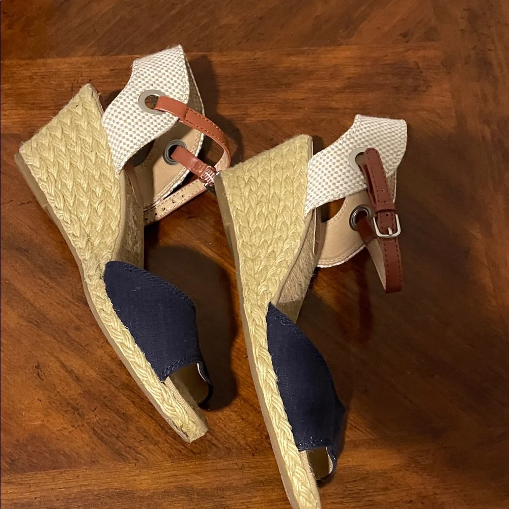 Lucky Brand Blue and Tan Espadrilles